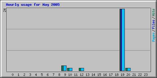 Hourly usage for May 2005